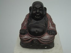 Lachende Boeddha bolle buik – roodzwart