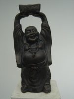 Happy Boeddha hands up – brons